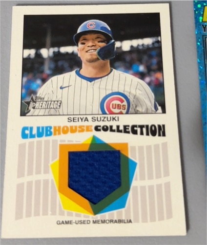 2025 Topps Heritage #CCR-SS Seiya Suzuki Clubhouse Collection Relics Cubs — front