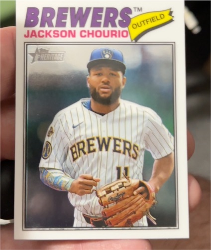2026 Topps Heritage #272 Jackson Chourio — front