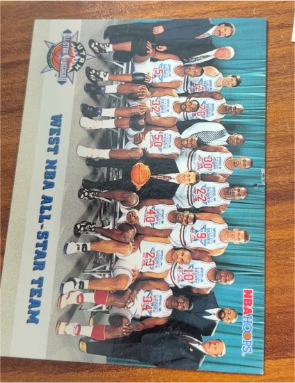 1993 Skybox NBA Hoops #282 West NBA All-Star Team — front