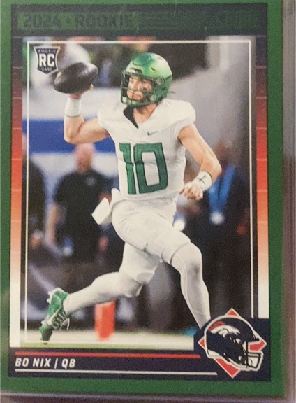 2024 Score #332 Bo Nix RC Denver Broncos — front