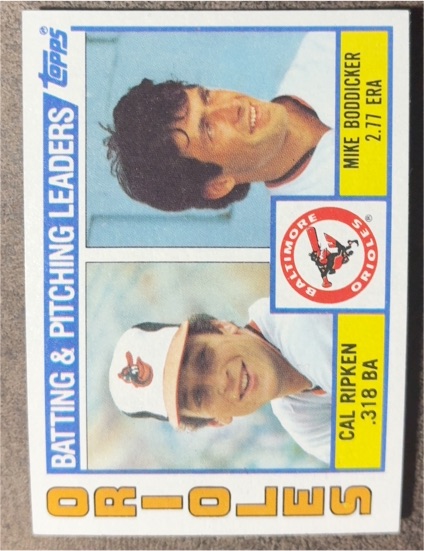 1984 Topps #426 Cal Ripken Jr & Mike Boddicker — front