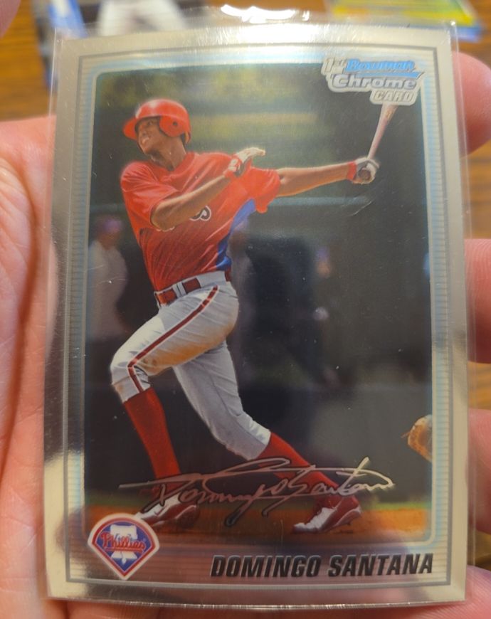 2010 Bowman Chrome Prospects #BCP40 Domingo Santana — front