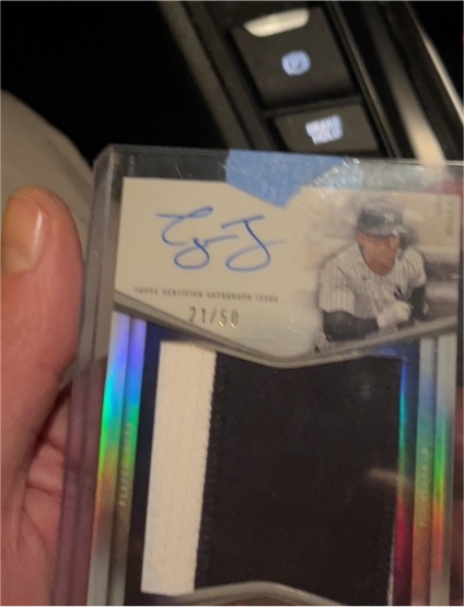 2025 Bowman's Best George Lombard Jr. Patch Auto Refractor #17/50 Yankees — front