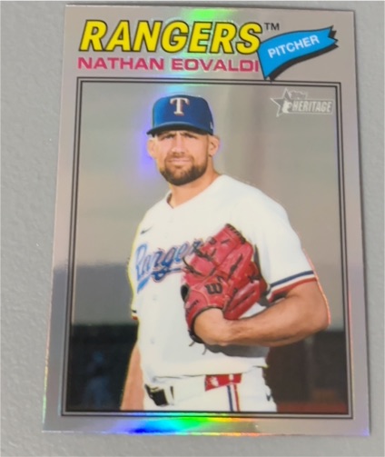 2026 Topps Heritage Chrome #40 Nathan Eovaldi — front