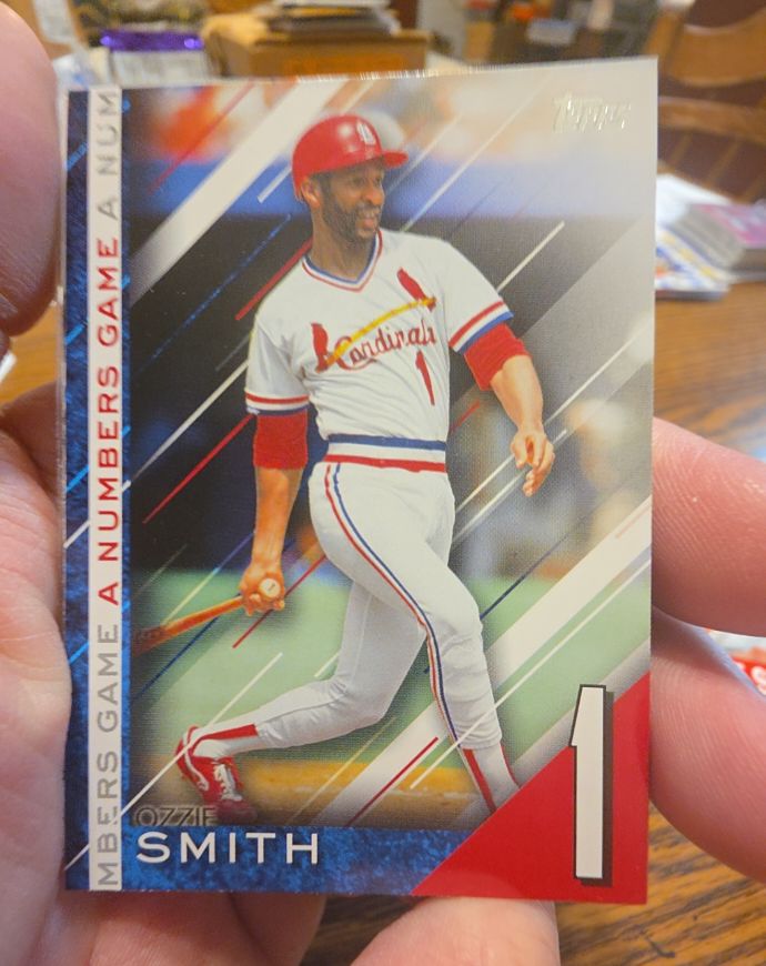 2020 Topps Update A Numbers Game #NG-21 Ozzie Smith — front