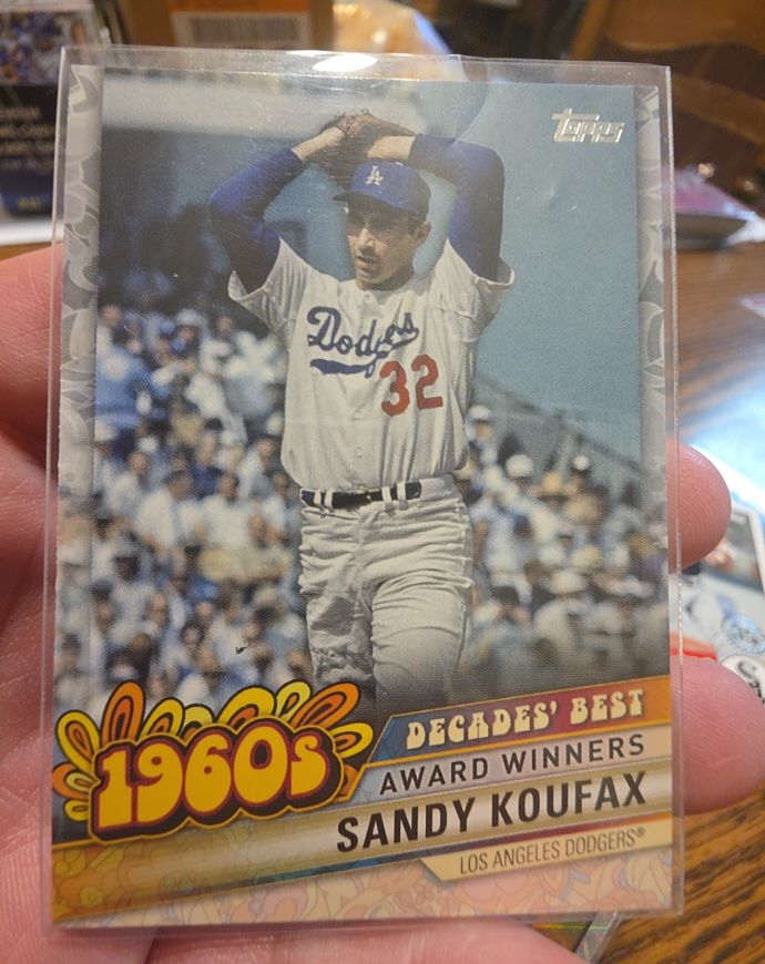 2020 Topps Update Decades Best Award Winners #DB-16 Sandy Koufax — front