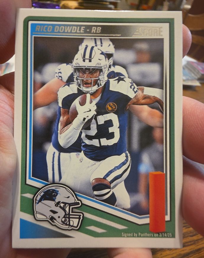 2025 Panini Score #241 Rico Dowdle — front
