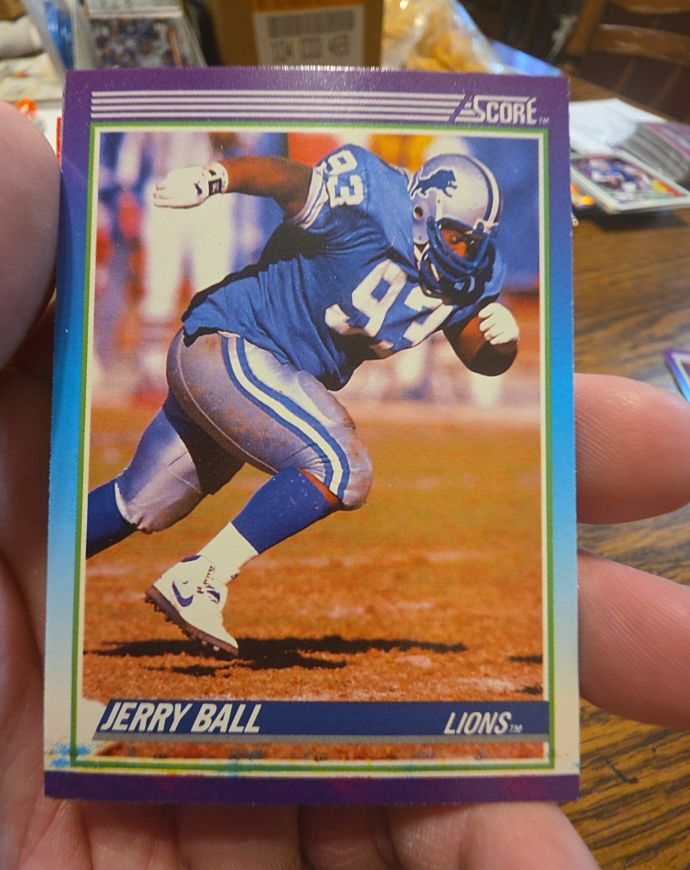 1990 Score #204 Jerry Ball — front