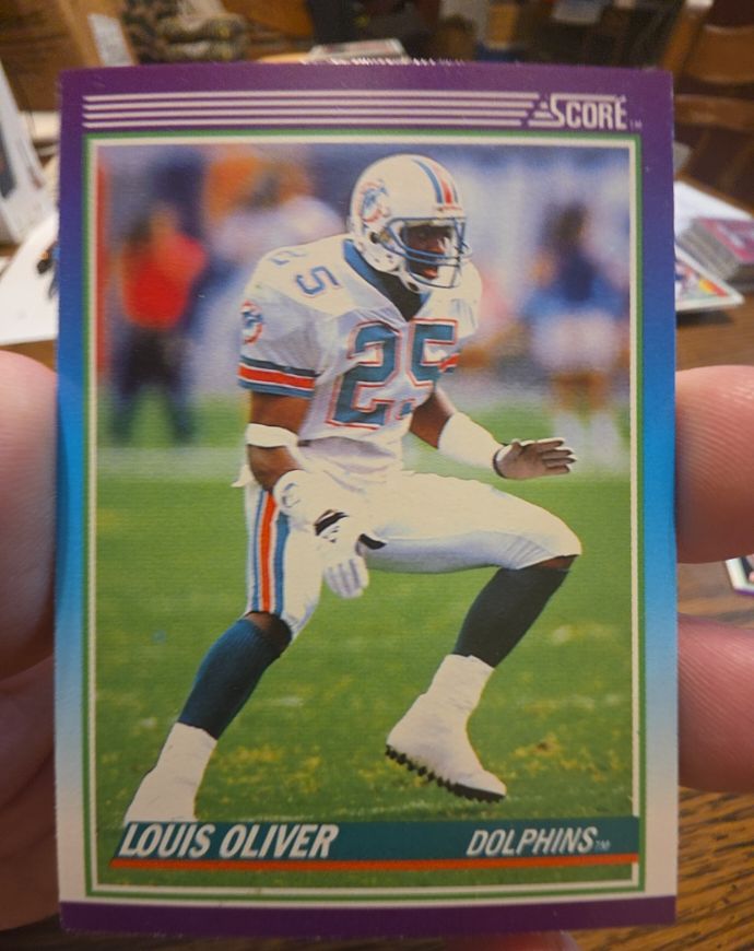 1990 Score #215 Louis Oliver — front