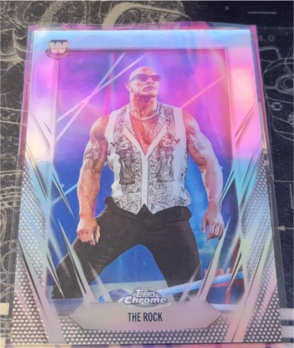 2026 Topps Chrome WWE #1 The Rock — front