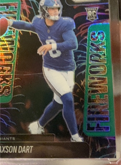 2025 Panini Prizm Fireworks #6 Jaxson Dart — front
