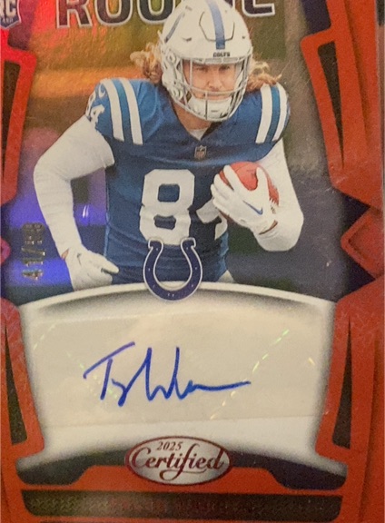 2025 Panini Certified #RSI-TWN Tyler Warren — front