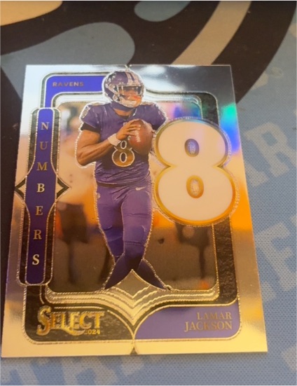 2024 Panini Select Numbers #8 Lamar Jackson — front