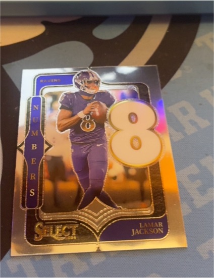 2024 Panini Select #8 Lamar Jackson Select Numbers — front