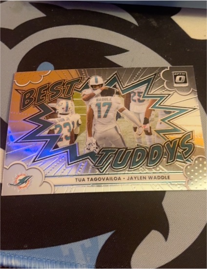 2025 Panini Donruss Optic #5 Tua Tagovailoa Jaylen Waddle Best Tuddys — front