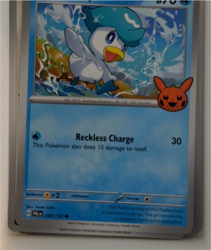 2023 Pokémon Paldea #050 Ducklett — front