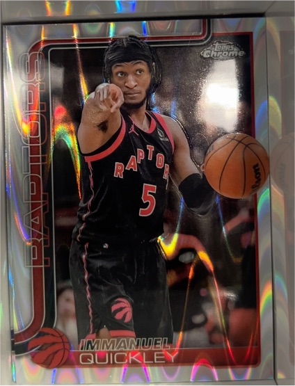2025-26 Topps Chrome #212 Immanuel Quickley Toronto Raptors — front