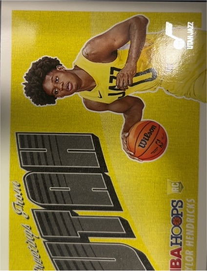 2023-24 Panini NBA Hoops Rookie Greetings #15 Taylor Hendricks — front