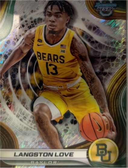 2024-25 Bowman Best University #50 Langston Love — front