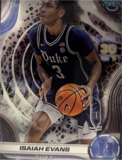 2024-25 Bowman's Best University #27 Isaiah Evans — front