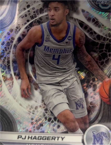 2024-25 Bowman Best University #60 PJ Haggerty — front