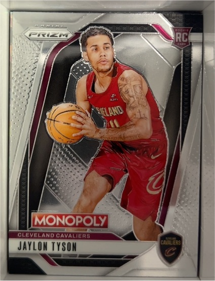 2024-25 Panini Prizm Monopoly #15 Jaylon Tyson Rookie RC Cleveland Cavaliers — front