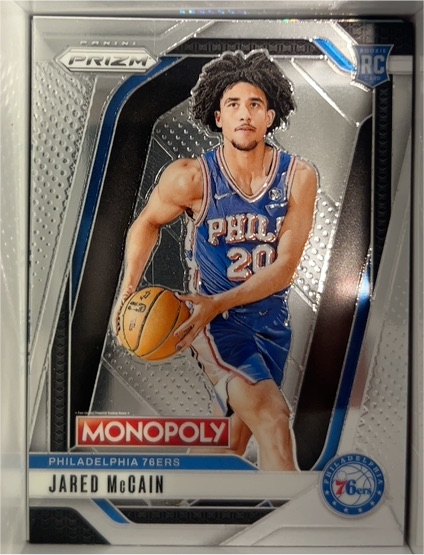 2024-25 Panini Prizm Monopoly #3 Jared McCain Rookie Philadelphia 76ers — front