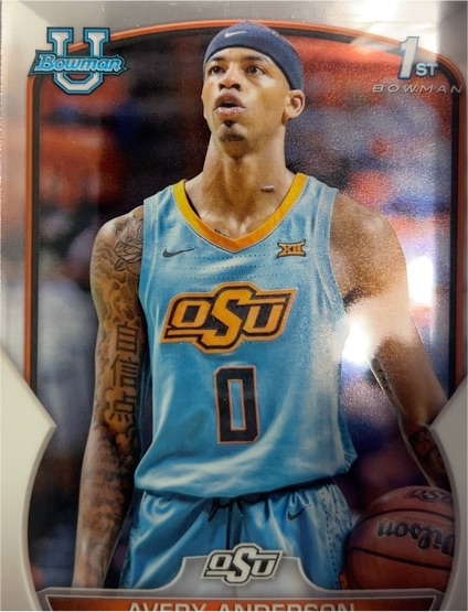 2022 Bowman University #60 Avery Anderson — front
