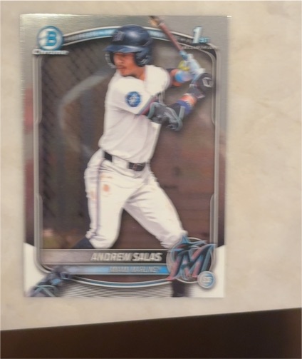 2025 Bowman Chrome #BCP-156 Andrew Salas — front