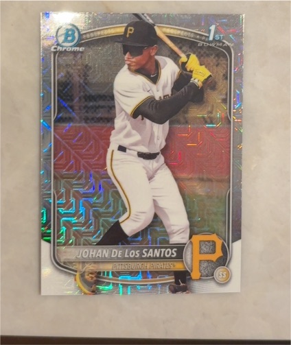 2025 Bowman Chrome #BCP-163 Johan De Los Santos — front