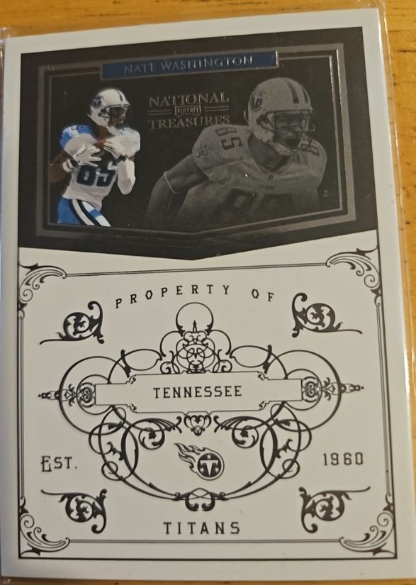 2010 Playoff National Treasures #145 Nate Washington — front