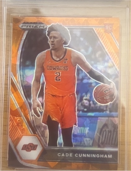 2021 Panini Prizm Draft Picks #1 Cade Cunningham Orange Ice RC — front