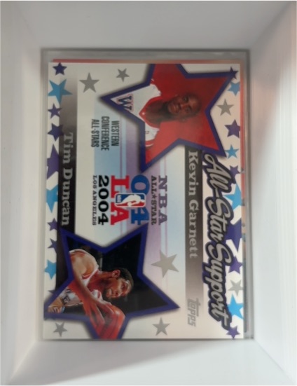2004-05 Topps All-Star Support #AS-GD Tim Duncan Kevin Garnett — front
