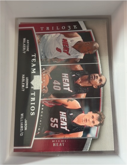 2006-07 Upper Deck Trilogy Team Trios #Miami Heat Antoine Walker Udonis Haslem Jason Williams — front