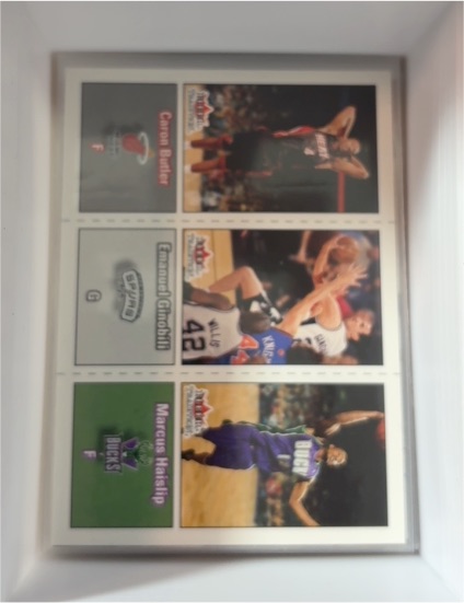 2002-03 Fleer Tradition #288 Caron Butler / Emanuel Ginobili / Marcus Haislip — front