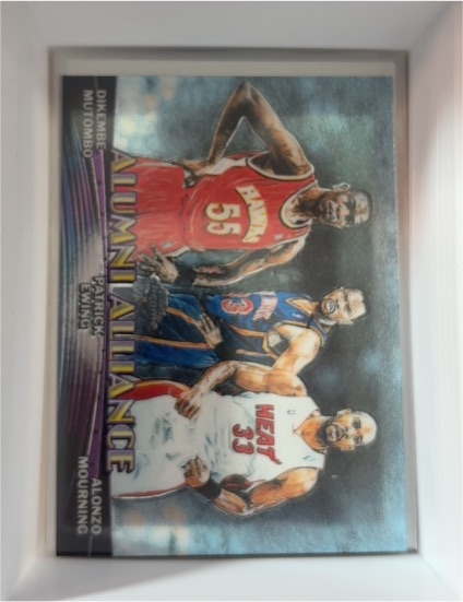 2000-01 Topps Alumni Alliance #TC4 Alonzo Mourning Patrick Ewing Dikembe Mutombo — front