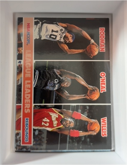 1994-95 NBA Hoops #256 Dennis Rodman / Shaquille O'Neal / Kevin Willis — front