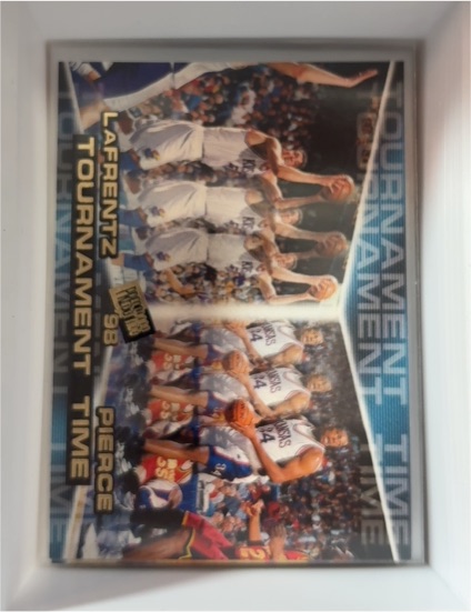 1998 Press Pass Tournament Time #43 Raef LaFrentz / Paul Pierce — front