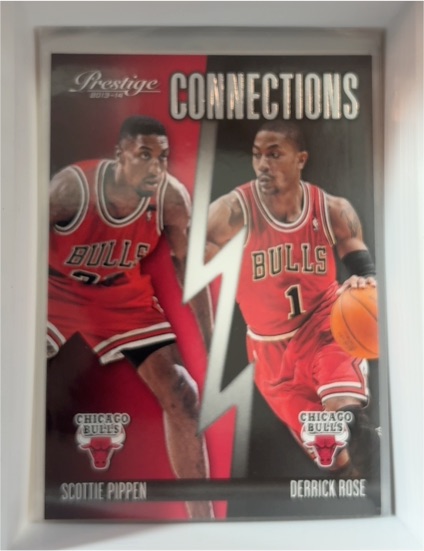 2013-14 Panini Prestige Connections #12 Scottie Pippen / Derrick Rose — front