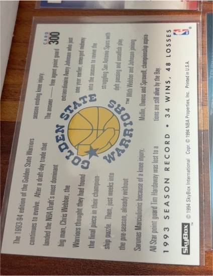 1993 SkyBox #300 Chris Webber — front
