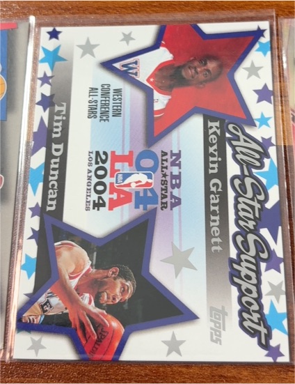 2004-05 Topps All-Star Support #AS-GD Kevin Garnett / Tim Duncan — front