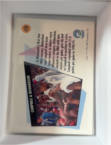 1992 NBA Properties #474 Campbell & Richardson — front
