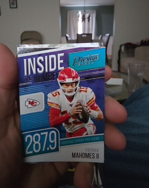 2020 Panini Prestige Inside the Numbers #IN-PM Patrick Mahomes II — front