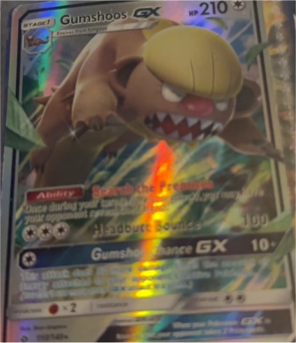 2017 Sun & Moon #110 Gumshoos GX — front