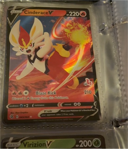 2021 Pokémon TCG Fusion Strike #043 Cinderace V — front