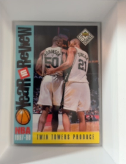 1997-98 Upper Deck UD Choice Year in Review #190 Tim Duncan, David Robinson — front