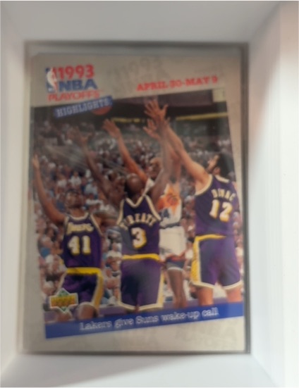 1993-94 Upper Deck NBA Playoffs Highlights #197 Lakers Give Suns Wake-Up Call — front