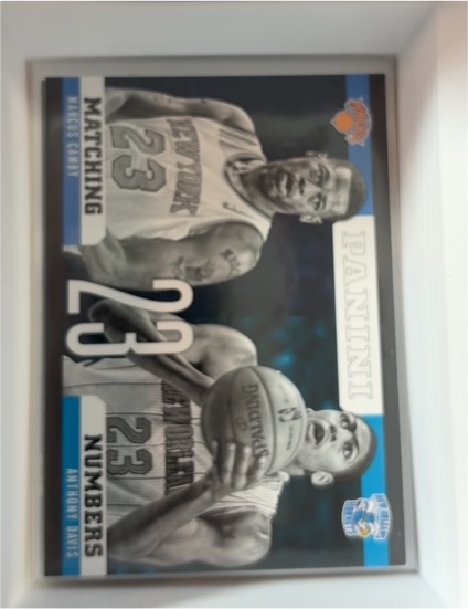 2012-13 Panini Matching Numbers #17 Marcus Camby / Anthony Davis — front