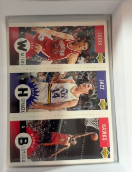 1996 Upper Deck Triple Mini Card Rex Walters Jeff Hornacek Mookie Blaylock — front