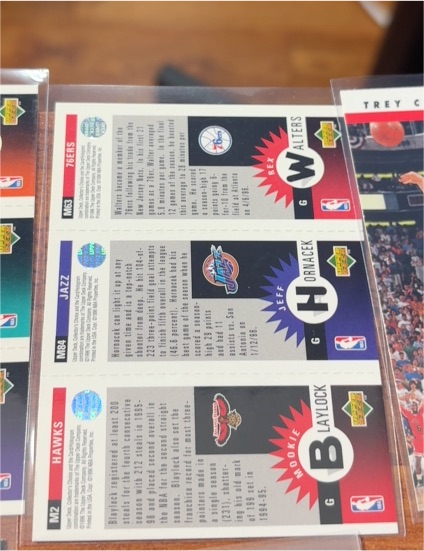 1996 Upper Deck Mini Cards M2 M84 M63 Mookie Blaylock Jeff Hornacek George Walters — front